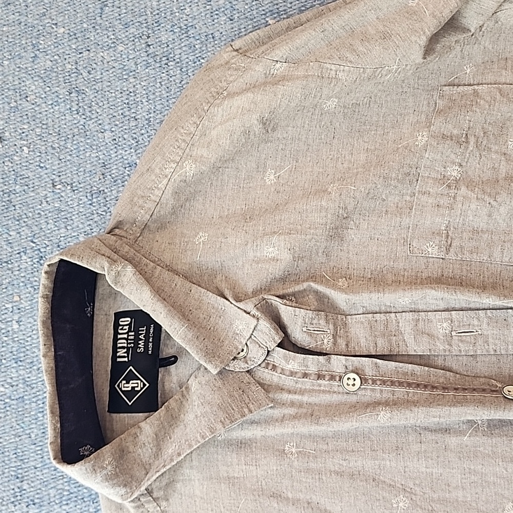 Indigo Star Long Sleeve Button Down Shirt